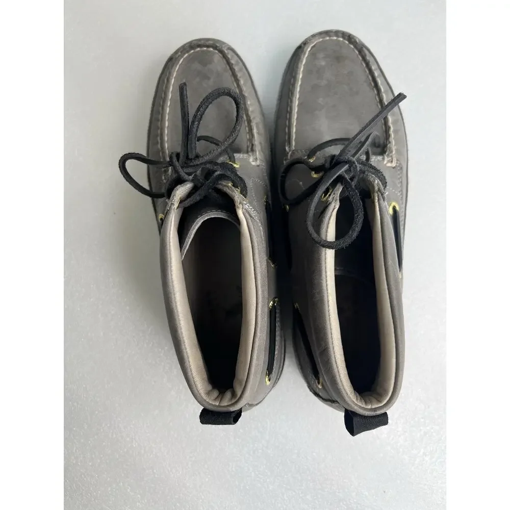 Sperry gold cup A/O Grey Chukka Boots Lace‎ Up Mens Sz 9.5 Nubuck High Top